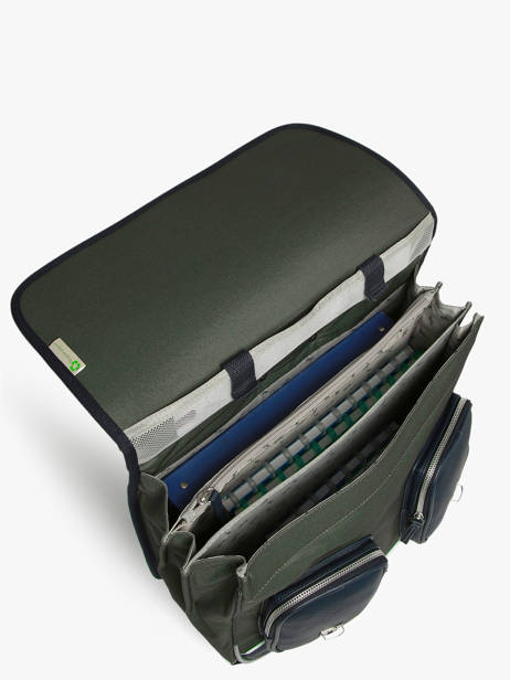 Cartable à Roulettes 3 Compartiments Cameleon Bleu vintage urban CR41 vue secondaire 4