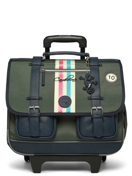 Cartable à Roulettes 3 Compartiments Cameleon Bleu vintage urban CR41 vue secondaire 8