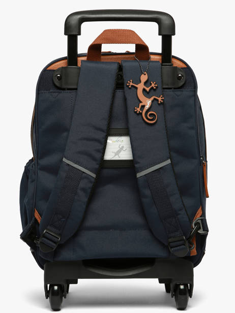Sac A Dos à Roulettes 2 Compartiments Cameleon Bleu vintage urban SR40 vue secondaire 5
