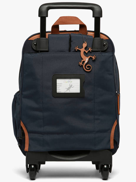 Sac A Dos à Roulettes 2 Compartiments Cameleon Bleu vintage urban SR40 vue secondaire 6