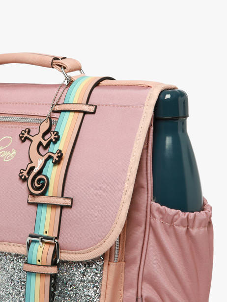 Cartable Enfant 2 Compartiments Cameleon Rose vintage fantasy CA38 vue secondaire 6