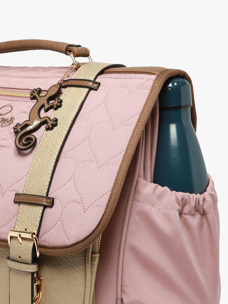 Cartable Enfant 3 Compartiments Cameleon Marron vintage fantasy CA41 vue secondaire 6