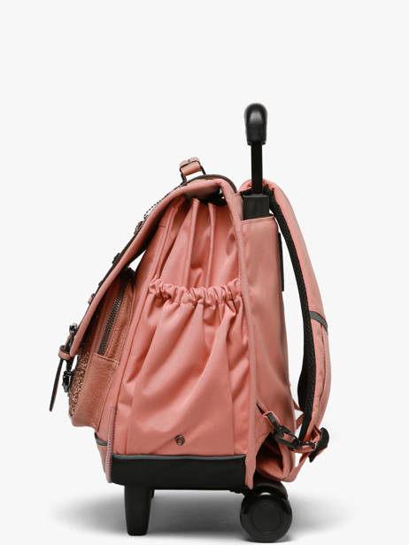 Cartable à Roulettes 3 Compartiments Cameleon Rose vintage fantasy CR41 vue secondaire 3
