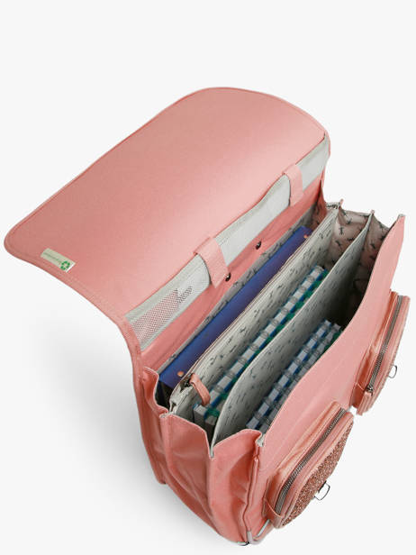 Cartable à Roulettes 3 Compartiments Cameleon Rose vintage fantasy CR41 vue secondaire 4