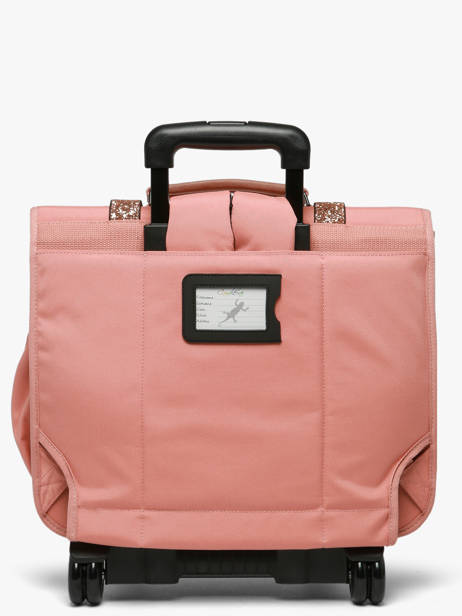 Cartable à Roulettes 3 Compartiments Cameleon Rose vintage fantasy CR41 vue secondaire 6
