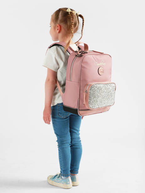 1 Compartment Backpack Cameleon Pink vintage fantasy SD33 other view 1