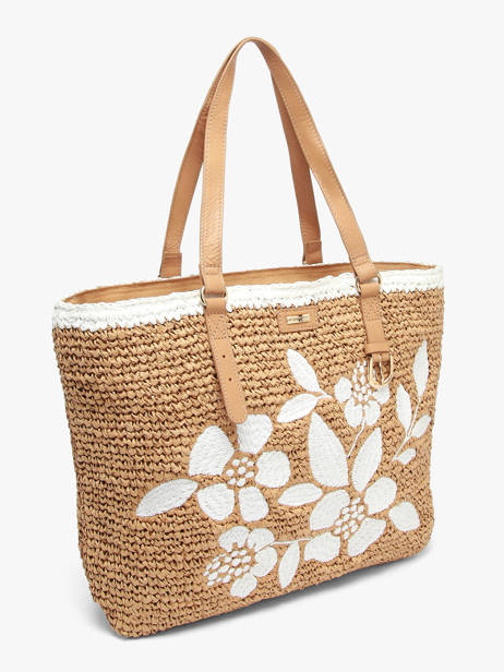 Sac Porté épaule Large Papier Les tropeziennes Marron large TZ01 vue secondaire 2