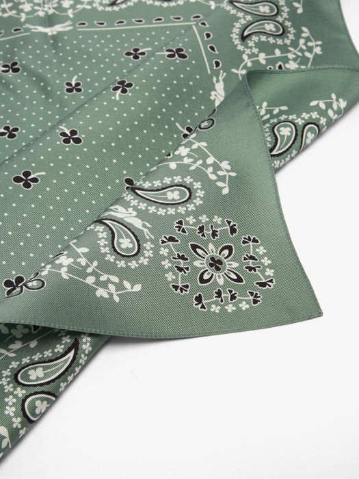 Longchamp Soie gots Scarf Green