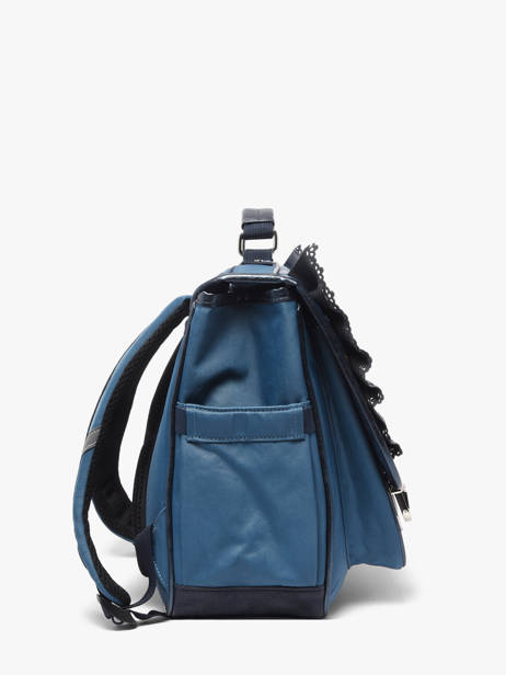 Cartable 2 Compartiments Caramel et cie Bleu boheme FI vue secondaire 2