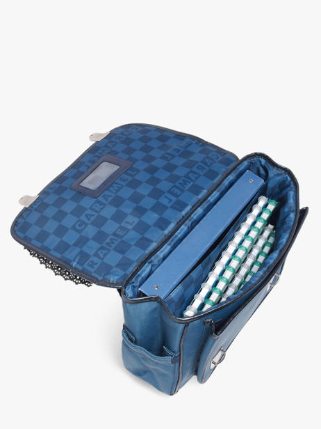 Cartable 2 Compartiments Caramel et cie Bleu boheme FI vue secondaire 3