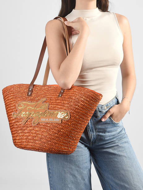 Sac Porté épaule Milos Paille Les tropeziennes Orange milos TZ01 vue secondaire 1