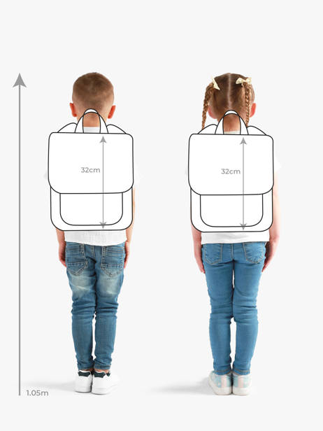 Sac à Dos Hello hossy Marron cool kids PO25 vue secondaire 1