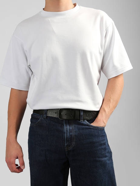 Leather Lingo Men's Belt Von dutch Black belt LINGO other view 1