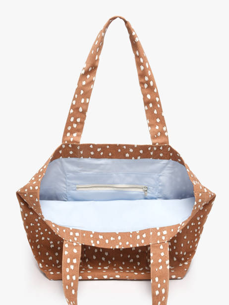Le Sac Porté épaule A4 Mini Amelot Coton Recyclé Rivedroite Marron biche oh ma biche MAMEBICH vue secondaire 3