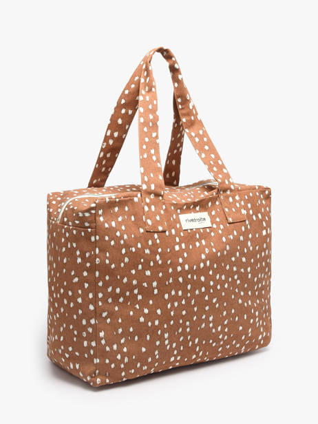 Le Sac Porté épaule A4 Célestins Coton Recyclé Rivedroite Marron biche oh ma biche CELEBICH vue secondaire 2