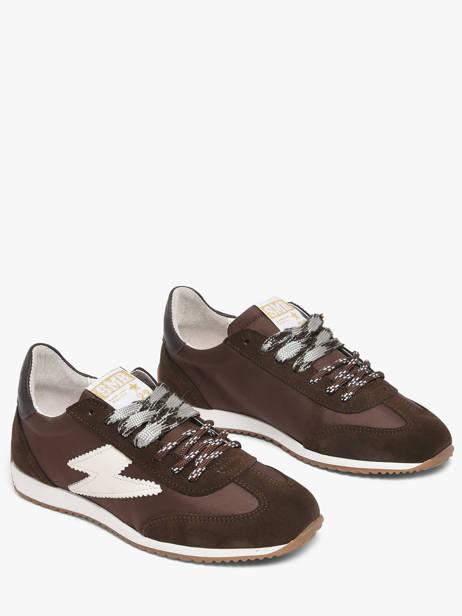 Sneakers June In Leather Semerdjian Brown women JUNEE278 other view 2