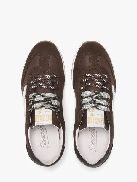 Sneakers June In Leather Semerdjian Brown women JUNEE278 other view 4