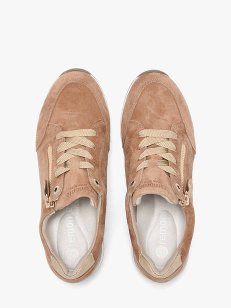 Sneakers Semelle Compensée En Cuir Remonte Beige women 64 vue secondaire 4