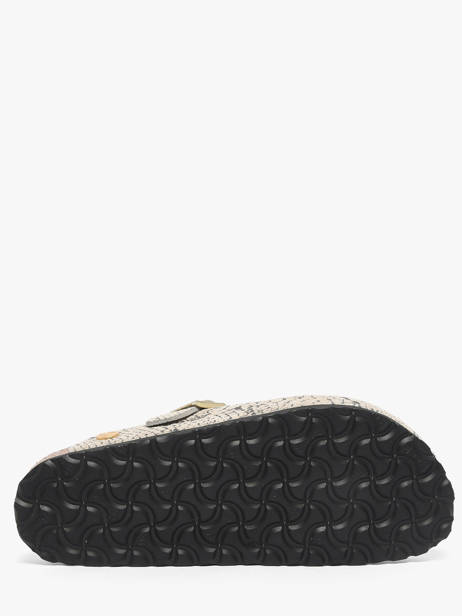 Slippers In Leather Birkenstock Gray women 1033086 other view 5