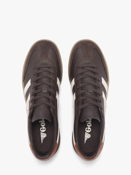Sneakers Viper En Cuir Gola Marron men CMB744CW vue secondaire 3