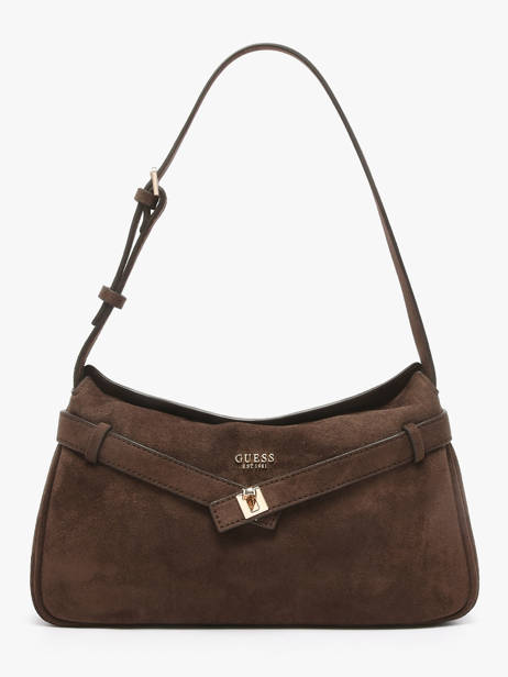 Sac Porté épaule Ella Aspect Daim Guess Marron ella SG975418