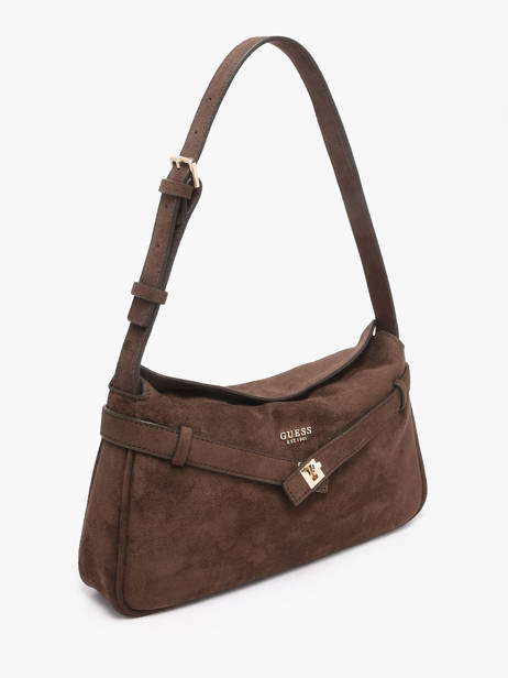 Sac Porté épaule Ella Aspect Daim Guess Marron ella SG975418 vue secondaire 2