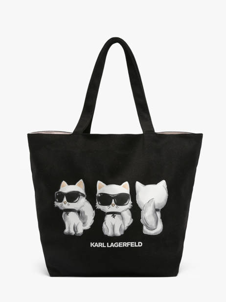 Shoulder Bag K Ikon Cotton Karl lagerfeld Black k ikon B3W50017
