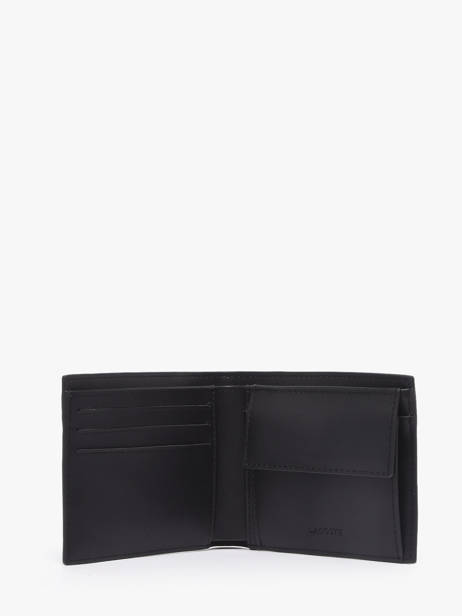 Portefeuille Cuir Lacoste Noir monogramme NH4400MR vue secondaire 1