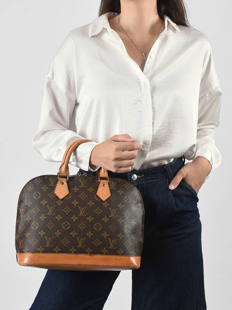 Preloved Louis Vuitton Handbag Alma Monogram Louis vuitton Brown second life F9JIQXUI other view 1