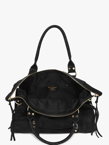 A4 Size Shoulder Bag Velvet Milano Black velvet VE24095O other view 3