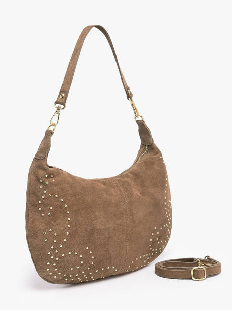 Sac Porté épaule Velvet Milano Beige velvet VE26061 vue secondaire 2