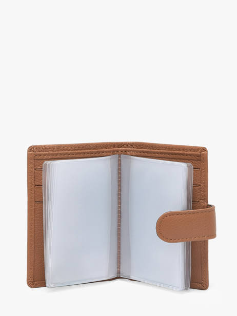 Card Holder Leather Hexagona Brown confort 467254R other view 1