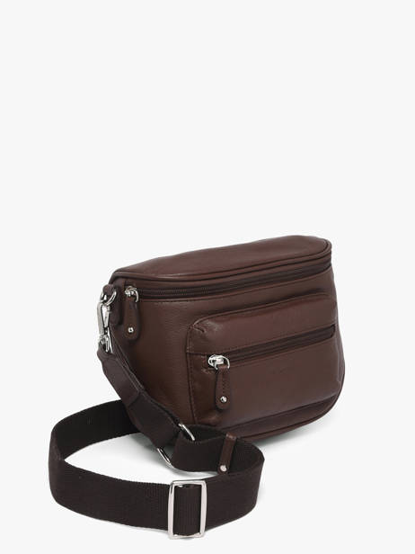 Sac Banane Cuir Hexagona Marron confort 466110 vue secondaire 2