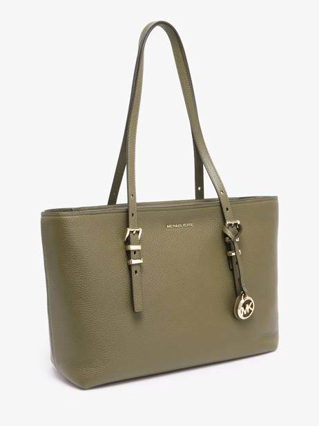 Cabas Quinn Cuir Michael kors Vert quinn T5GQNT2L vue secondaire 2