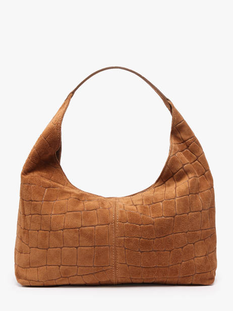Sac Porté épaule Velvet Croco Cuir Milano Marron velvet croco CV26061 vue secondaire 4