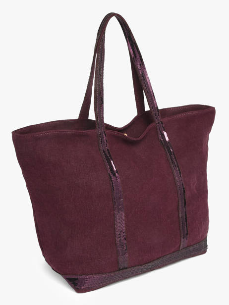 Le Cabas L Lin Paillettes Vanessa bruno Violet cabas lin 31V40409 vue secondaire 2