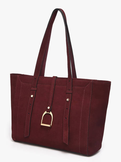 Shoulder Bag Altesse Suede Leather Etrier Red altesse suede EASU088S other view 2