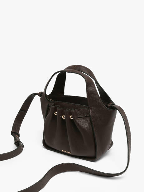 Crossbody Bag Foudre Leather Etrier Brown foudre EFOD238S other view 3
