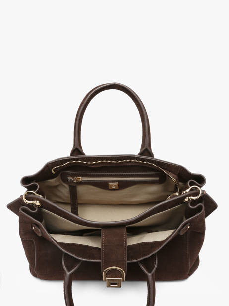 Satchel M Equestre Croco Leather Etrier Brown equestre croco EEQC142M other view 5