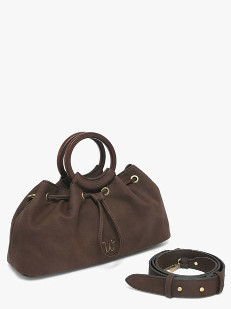 Sac Bandoulière Verveine Woomen Marron verveine WVER04 vue secondaire 3