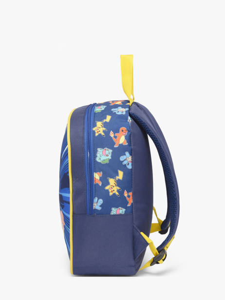 Sac à Dos 1 Compartiment Pokemon Bleu pokemon & friends 26FK201S vue secondaire 2