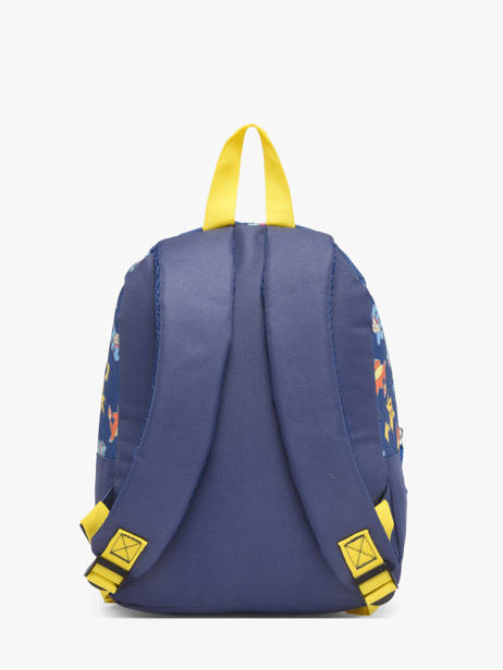 Sac à Dos 1 Compartiment Pokemon Bleu pokemon & friends 26FK201S vue secondaire 4