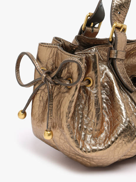 Satchel Bubble Leather Gerard darel Gold bubble DES67429 other view 2
