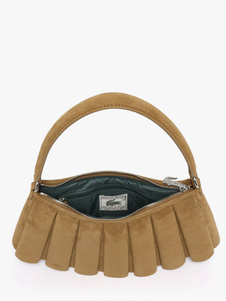 Shoulder Bag Lenglen Leather Lacoste Beige lenglen NU5468DX other view 3