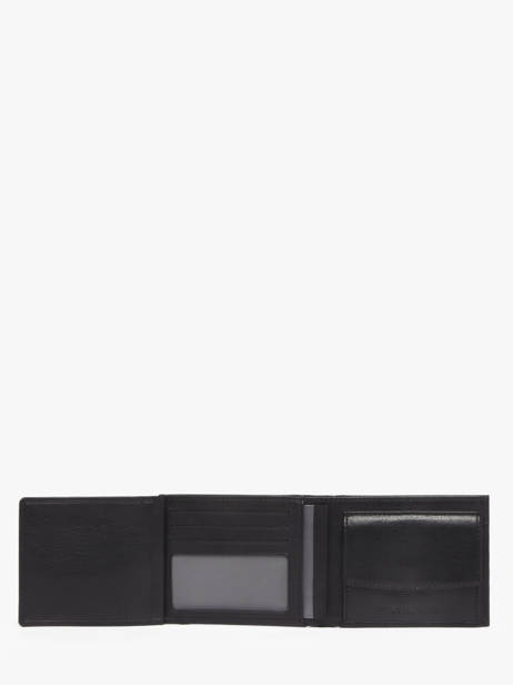 Leather Bicolor Croco Wallet Yves renard Black croco CR other view 2