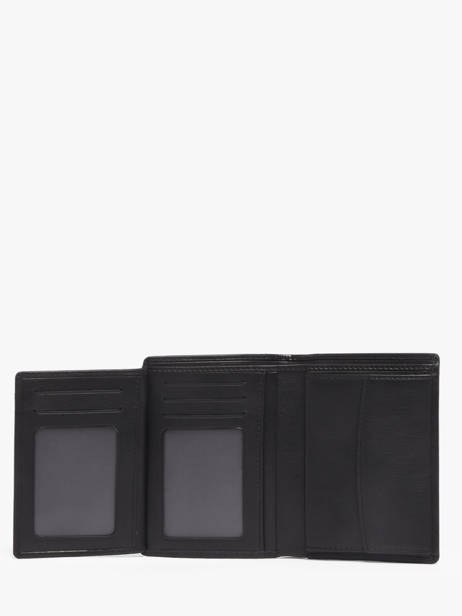 Leather Bicolor Croco Wallet Yves renard Black croco CR other view 2