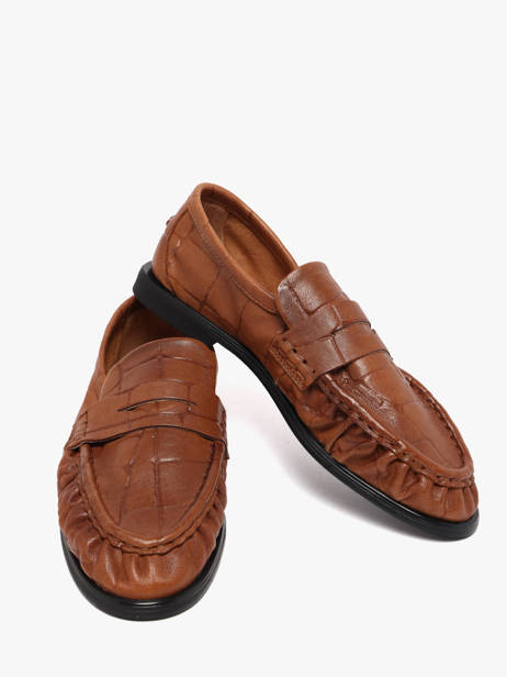 Moccasins In Leather Pavement Brown women 24139052 other view 2