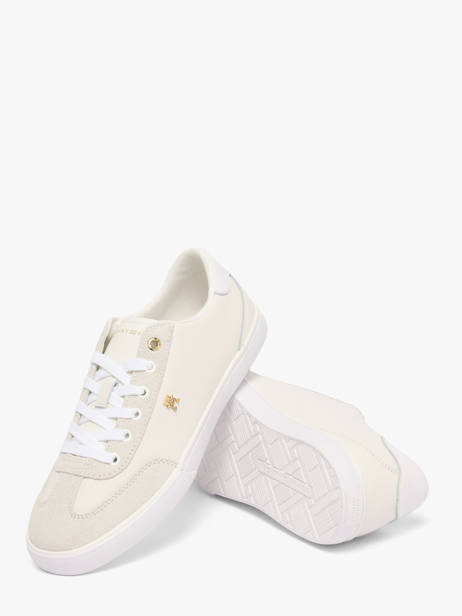 Sneakers In Leather Tommy hilfiger White women 9391YBL other view 3