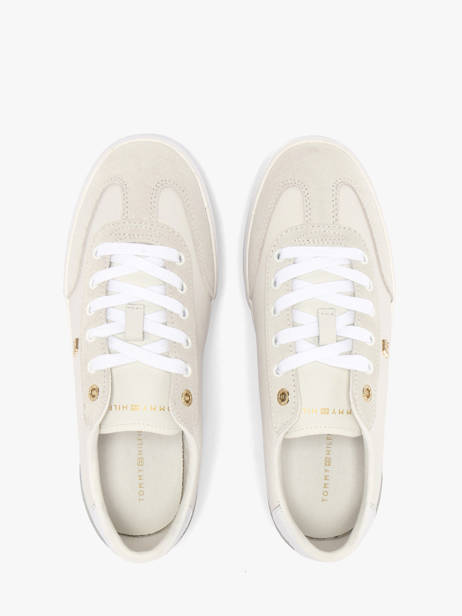 Sneakers In Leather Tommy hilfiger White women 9391YBL other view 4