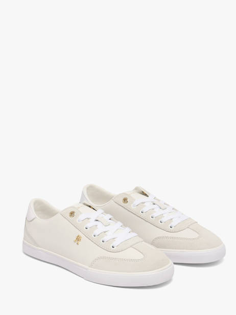 Sneakers In Leather Tommy hilfiger White women 9391YBL other view 2